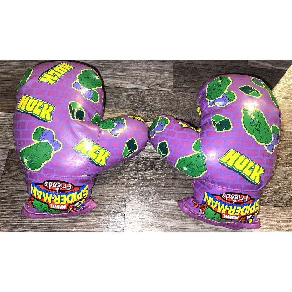 Marvel Spiderman And Friends Purple Hulk Boxing Gloves Plush 2007